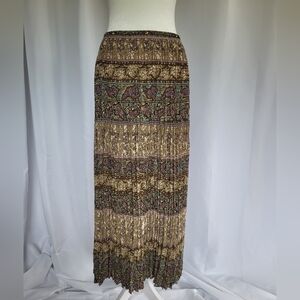 🌻Coldwater Creek Multicolor Patterned Broomstick Maxi Skirt Size L